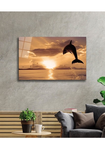 Yunus Balığı Cam Tablo Dolphin