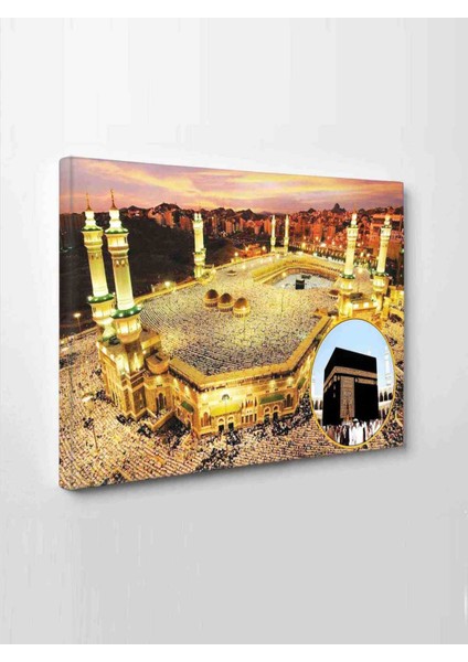 LED Işıklı Kâbe'i Muazzama Tablo 100 x 70