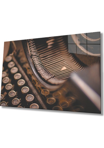 Daktilo Cam Tablo Typewriter