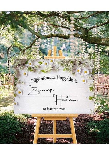 Düğün Nişan Hoşgeldiniz Cam Tablo