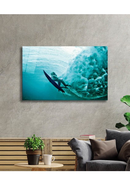 Deniz Sörfü Cam Tablo Sea Surfing