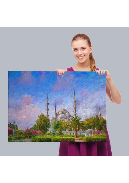 Sultan Ahmet Camii Yağlıboya Görünüm Kanvas Duvar TABLOSU-3692 fırsatları