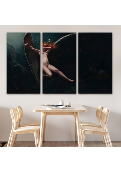 Yıldızlı Gökyüzü Altında Bir Peri Kanvas Tablo, Klasik Sanat Kanvas TABLO-5383