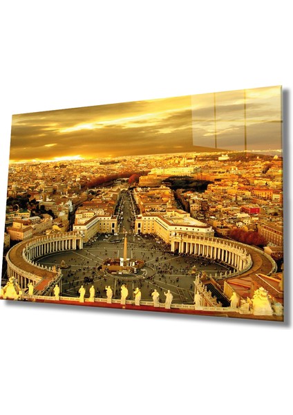 Şehir Italya Manzaralı Cam Tablo City View Italy