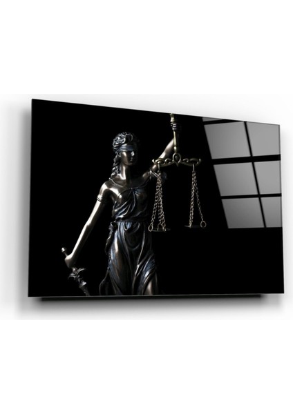 Themis Heykeli Cam Tablo