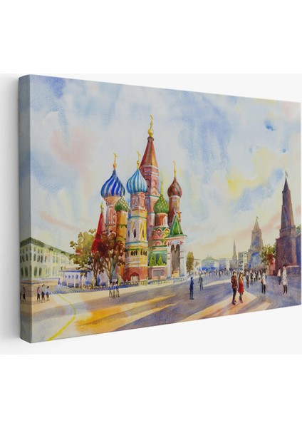 Kremlin ve Kızıl Meydan Aziz Basil Katedrali Moskova TABLO-3559