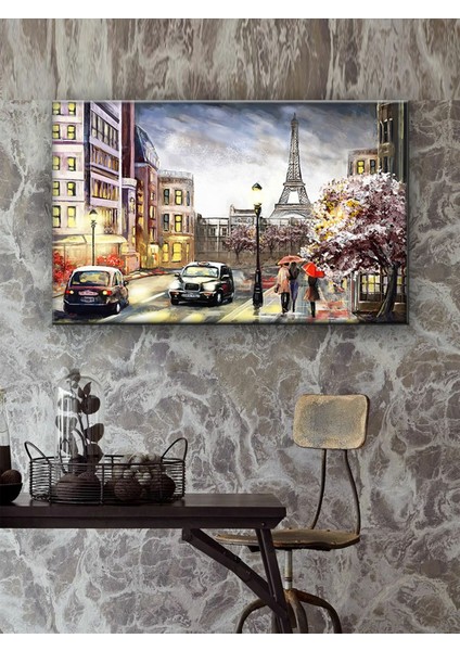 LED Işıklı Nostalji Paris Sokak Görünümü 50 x 35 fiyatları