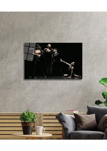 Dansçılar Cam Tablo