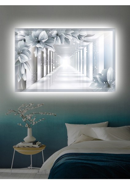 LED Işıklı 3D Dekoratif Hediyelik Kanvas Tablo 70 x 50