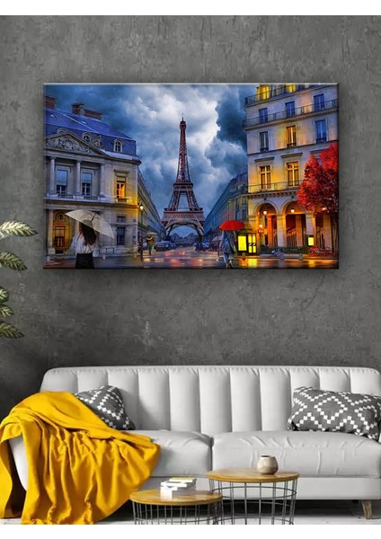 LED Işıklı Paris Sokak Gecesi Tablosu 50 x 35 fiyatları