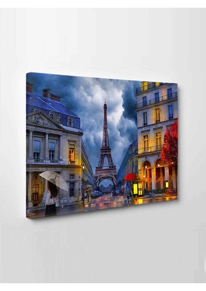 LED Işıklı Paris Sokak Gecesi Tablosu 50 x 35 modelleri