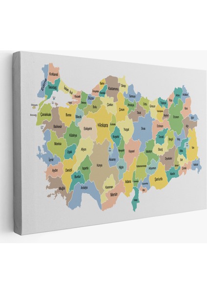 Türkiye Haritası Kanvas Tablo Eğitici ve Öretici Dekoratif Tablo Tablo 3130 fiyatları
