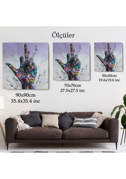Orta Parmak Hareketi Sokak Sanatı, Kanvas Tablo, Graffiti Orta Parmak İZI-5339 indirimleri