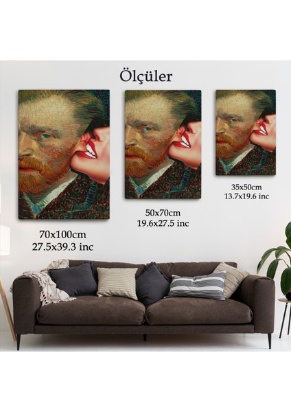 Vincent Van Gogh Kulağını Isıran Kadın Pop Art TABLO-6486 indirimleri