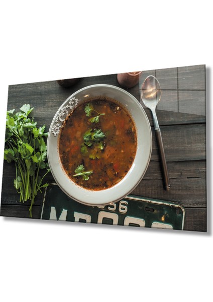 Çorba Mutfak Cam Tablo Soup Kitchen