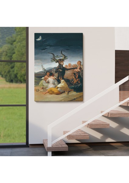 Cadılar Bayramı, Francisco Goya Cadılık Meclisi Sanatı Kanvas TABLO-5270 fırsatları