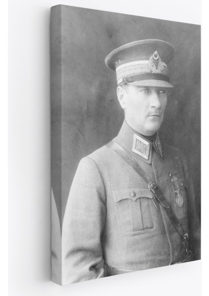 Atatürk Portre Tablosu Mustafa Kemal Atatürk Dikdörtgen Dekoratif Kanvas Tablo-Cv-75 fiyatları