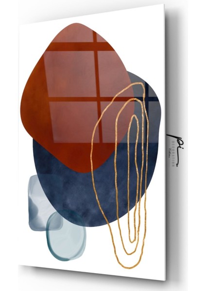 Soyut Desenler Cam Tablo