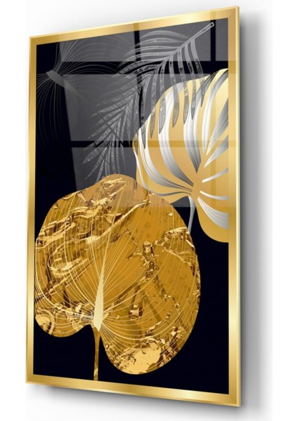 Gold Yaprak Cam Tablo