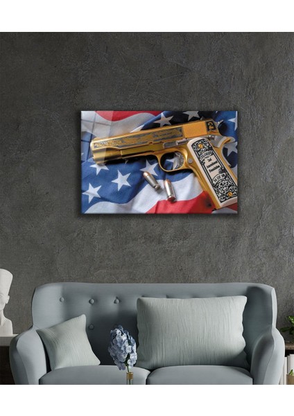 Amerika Bayrağı Cam Tablo America Flag