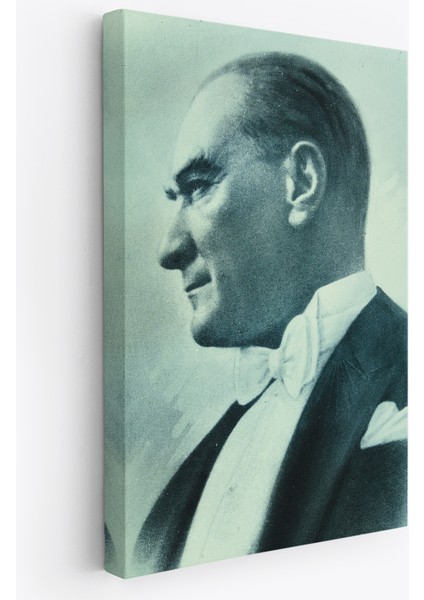 Atatürk Portre Tablosu Mustafa Kemal Atatürk Dikdörtgen Dekoratif Kanvas Tablo-Dı-86
