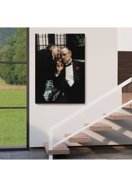 The Godfather Kanvas Tablo, Vito Corleone Film Sahnesi Kanvas TABLO-5279 fırsatları