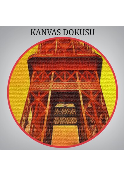 Eyfel Kulesi Yağlıboya Görünüm Dekoratif Kanvas Duvar TABLOSU-5948