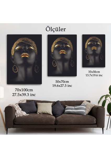 Afrikalı Zenci Kadın Yaylera Dekoratif Kanvas TABLO-4975 indirimleri