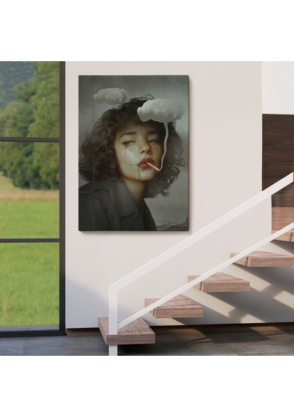 Gerçeküstü Sanat Eserleri Bulut ve Duman Tuvalı Kanvas TABLO-5226