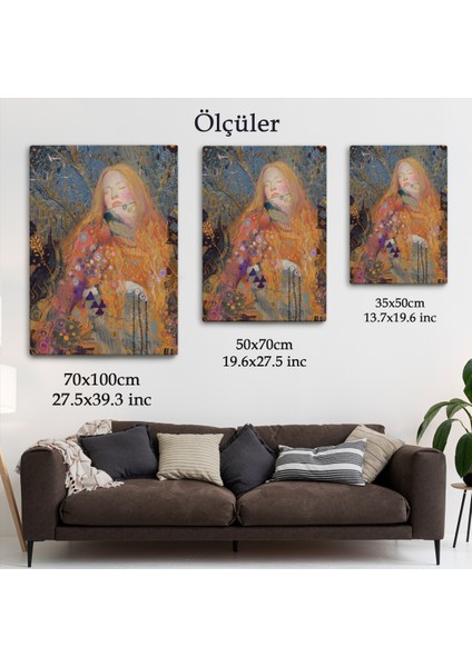 Sarışın Güzel Kadın Duvar TABLOSU-6100