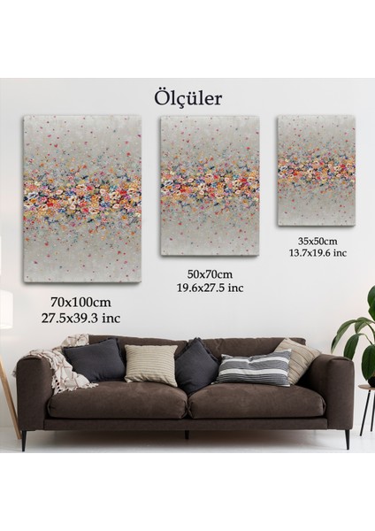 Renkli Çiçekler Duvar TABLOSU-6085