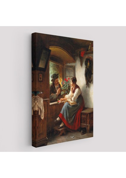 Ortaçağ Avrupası Sevgililer Duvar TABLOSU-6103