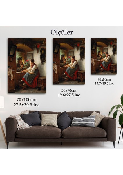 Ortaçağ Avrupası Sevgililer Duvar TABLOSU-6103