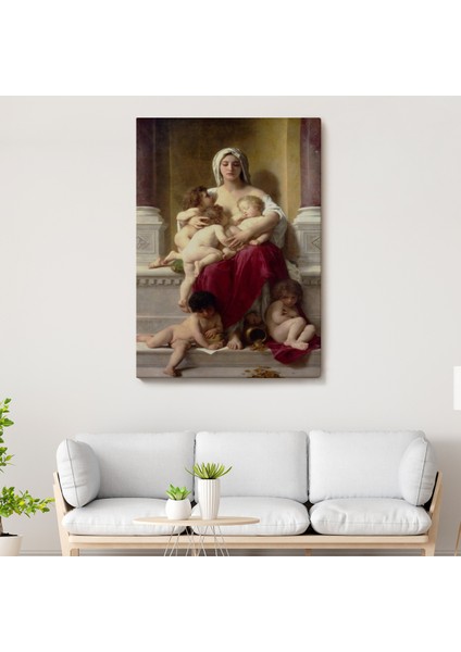 Yetiştirme Yurdundaki Kadın ve Çocuklar Duvar Tablosu William-Adolphe BOUGUEREAU-6147