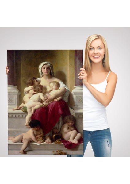Yetiştirme Yurdundaki Kadın ve Çocuklar Duvar Tablosu William-Adolphe BOUGUEREAU-6147
