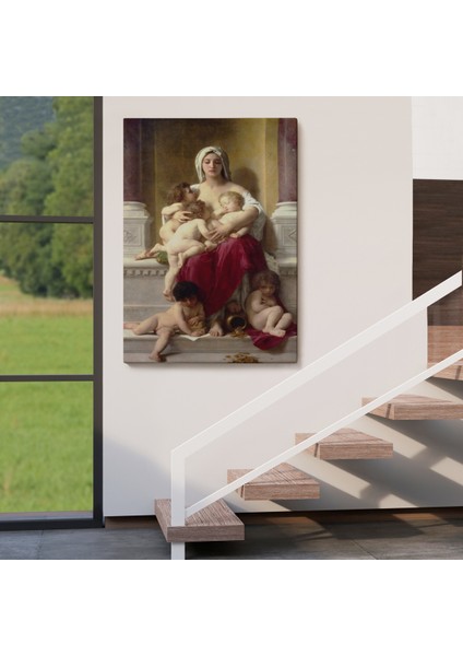 Yetiştirme Yurdundaki Kadın ve Çocuklar Duvar Tablosu William-Adolphe BOUGUEREAU-6147