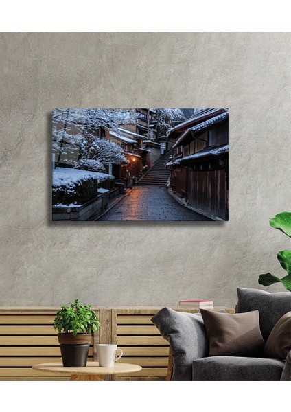 Merdivenli Sokak Cam Tablo Stairs Street