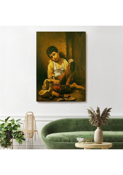 Iranlı Ressam Morteza Kartouzıan Garip Çocuk Eseri Duvar TABLOSU-6088