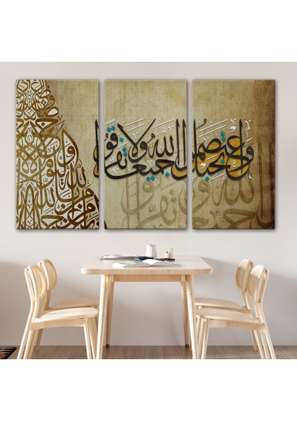 Hep Birlikte Allah’ın Ipine Sımsıkı Sarılın Ayeti Yazılı TABLO-3383
