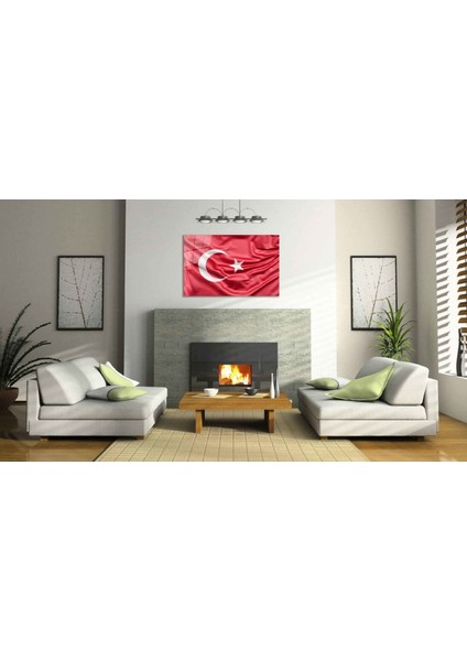 Türk Bayrağı Cam Tablo Turkish Flag