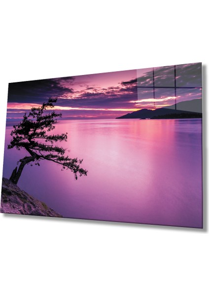 Gün Batımı Ağaç Göl Sunset Tree Lake Table