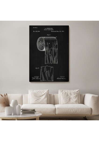 Tuvalet Kağıdı Rulosu Patent Kanvas TABLO-5242
