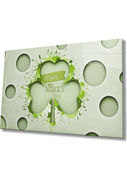 Patricks Day Yeşil Cam Tablo