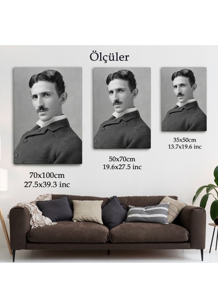 Nikola Tesla Dekoratif Duvar TABLOSU-6172