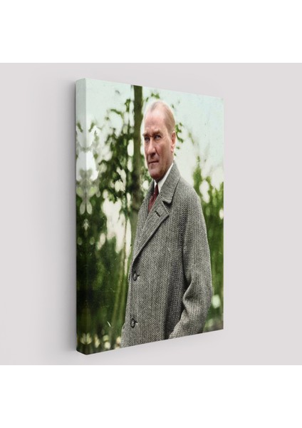 Mustafa Kemal Atatürk Paltolu Fotoğrafı Duvar TABLOSU-6199 fiyatları