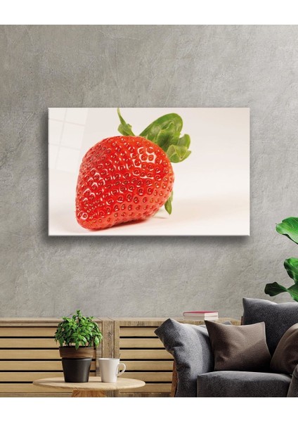 Çilek Cam Tablo Strawberry