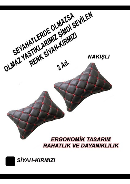 Ssyangyong Tıvolı Uyumlu Oto,araç Boyun Yastığı Kırmızı