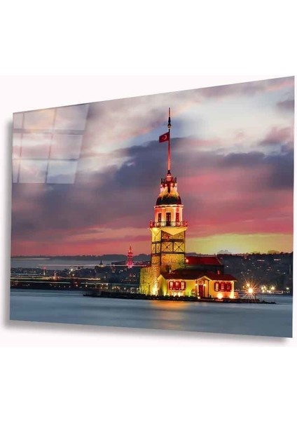 Istanbul Kız Kulesi Cam Tablo