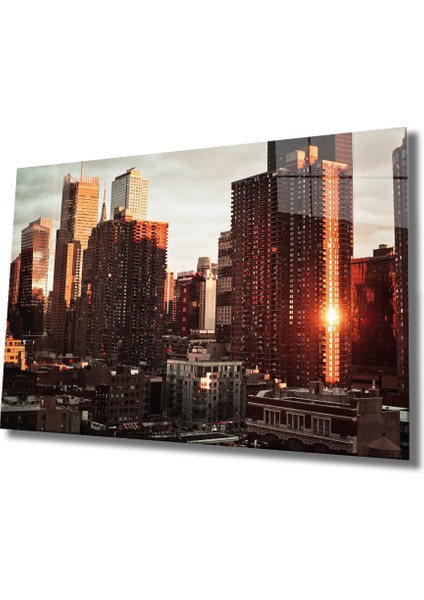 New York Şehir Cam Tablo New York City View