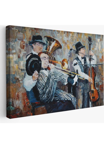 Müzik Çalan Orkestra Dekoratif Duvar TABLOSU-3743